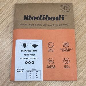 Seamfree Bikini Period Proof Underwear - Black